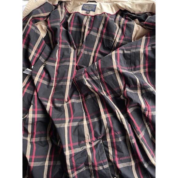 Vintage Pendleton Women’s Size XL Khaki Brown Long Trench Pea Coat Belt Strap - Picture 14 of 16